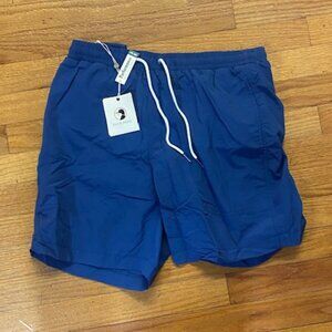 NWT Duck Head M's 6" Solid Sailport Swim Short- Navy
